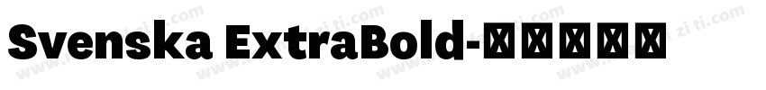 Svenska ExtraBold字体转换